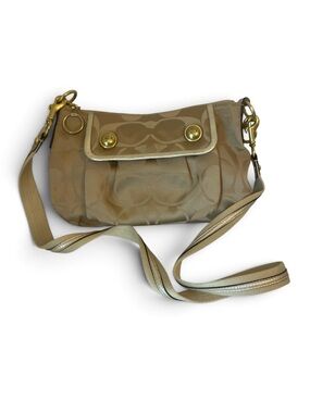 Vintage Coach Poppy Groovy Convertible Bag Signature Sateen 13833 Metallic